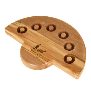 SLADE 6-Slot Saxophone Mouthpiece Holder – Maple Wood Smooth Finish for Storage & Display Fits Saxophone/Clarinet Mouthpieces