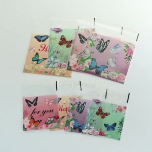 100pcs Color Butterfly Pattern Small Gift OPP Self-sealing Bag For Gift Candy Giving Packaging Valentines Birthday Party Bags