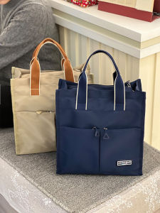 กระเป๋าใส่เอกสาร A4 น้ำหนักเบา กระเป๋าใส่หนังสือสำหรับนักเรียน กระเป๋าสะพายไหล่แบบหนังสีพื้นสำหรับผู้หญิง กระเป๋าใส่เอกสารสำหรับผู้ชาย