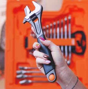 BAHCO 9072P ERGO™ Reversible Jaw Adjustable Wrench 90P Series 10" Spanner Pipe Shifter Sepana Hidup 9072-P