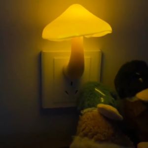Mushroom Wall Socket Lights: A Stylish LED Night Light Lamp for Your Home