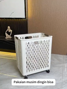 Keranjang Laundry Lipat Laundry Basket Keranjang Lipat Serbaguna Tempat Baju Pakaian Kotor Dengan Roda / Keranjang Laundry Lipat Murah / Keranjang lipat Pakaian Murah / Keranjang Lipat Pakaian