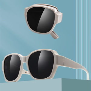 Foldable Polarized Sunglasses For Women Men Fit Over Light Glasses UV Protection TR Frame Myopia Presbyopia Outdoor Driving One Glasses Dual Use