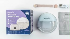 Popsykids Wearable Breast Pump – Pompa ASI Handsfree – BPA Free Wireless Electric Breast Pump Portable Food Grade Tanpa Kabel