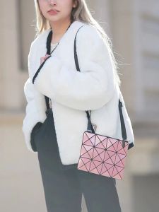 BAOBAO ISSEY MIYAKE Women Bag  shoulder Bag chain Crossbody Bag Branded  BB23AG606 Adjustable Strap handbag for women tote bag