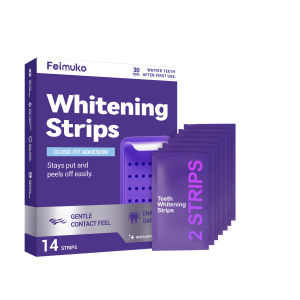 Hot Sale Purple Shiny Teeth Strips Professional Gloss Whitening Remove Stubborn Coffee Wine Smoke Stains No Gum Soreness