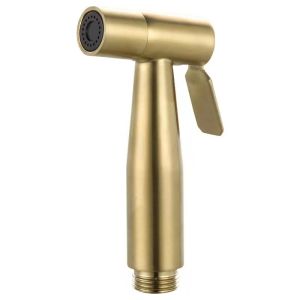 Classic three piece set of gold stainless steel bathroom shower head high-pressure gun toilet matching toilet accessory