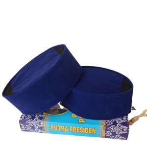songkok nasional biru dongker tinggi 8cm