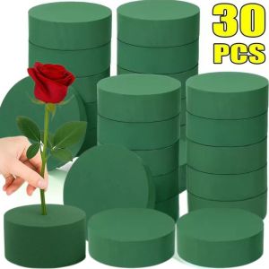YESPERY 30Pcs Round Floral Sponge Fresh Flower Preservation Water-Absorbent Flower Mud for Bouquet Making & Floral Arrangements