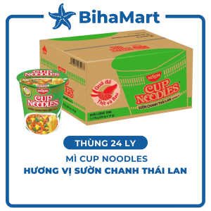[THÙNG 24 LY] - NISSIN - Mì ly Cup Noodles Sườn chanh Thái Lan Mì ly Sườn chanh Thái Lan Cup Noodles Mì Nissin ly (74g/ly)