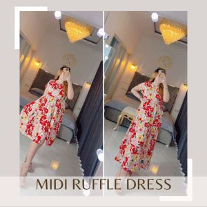 dkcollectionbali Fashion: Baju Terusan Daster Dress & Dres Midi Ruffle Motif