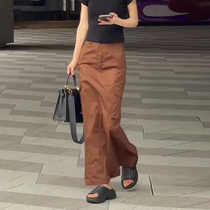 American Retro Workwear High Waist Mini Skirt Womens Design Sensation Hip Conceal Slimming Commute Style Long Skirt