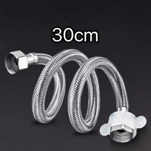 COD สายน้ำดี ยาง EPDM ถักสแตนเลส sus304 4หุน1/2สองข้าง สายเข้าเครื่องทำน้ำอุ่น สายต่อก๊อกน้ำ 1เส้น