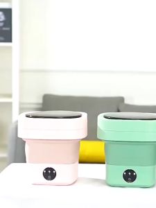 8L Folding Washing Machine Household Mini Washing Machine Dormitory Underwear T-Shirt Special Washing