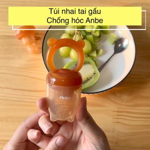 Túi Núm Nhai Hoa Quả Silicon Cho Bé Tập Ăn Dặm Chống Hóc Kiểm Định An Toàn ANBE Việt Nam