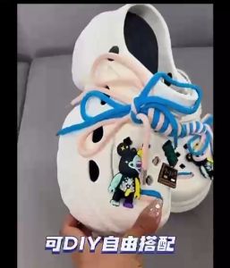 K pop chunky street style eva high heel shoes with charms
