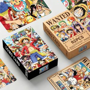 Bandai | One Piece Collected Cards 92 LOMO Cards One Piece Wanted Notice Double Sided HD Color Printed Photo Sticker Card