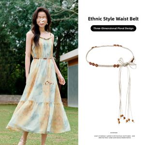 WEIAI | Retro Handwoven Waist Chain Womens Fashion Accessory Travel Wear Ethnic Style Waist Belt To Match Skirts By Xian Youyi
