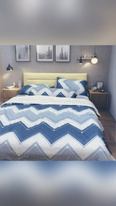 2500TC Milk Cotton Bedsheet With Comforter Set - Super Single/Queen/King