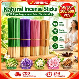 JBMBHC 50/100/200/600PCS Handmade Natural Incense Sticks Citronella Lavender Jasmine Scent Smokeless Long Lasting Fragrance For Home Temple Outdoor Camping Mosquito Repellent