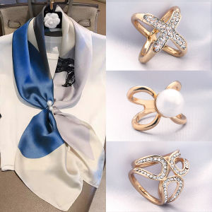 Khuy cài khăn quàng cổ lụa Bandana Turban Cài Áo Nút thắt khăn lụa quàng cổ trendy