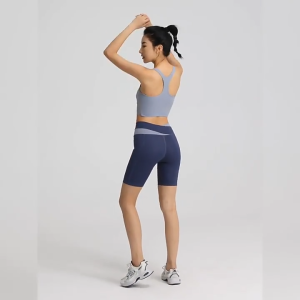 Sports Shockproof Top with pad Quick Drying Running Leggings Fitness Shorts Yoga Set Women Shorts