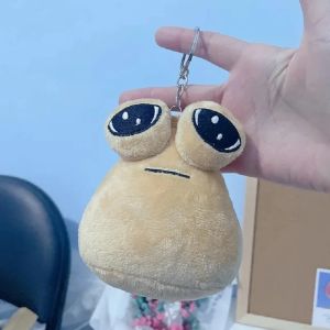 Hot 10cm Game My Pet Alien Pou Plush Keychain & Furdiburb Emotion Alien Plushie