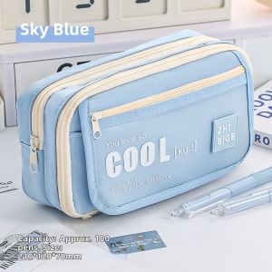 JILAIYAO | Large Capacity Stylish Ins Wind Multilayer Stationery Bag