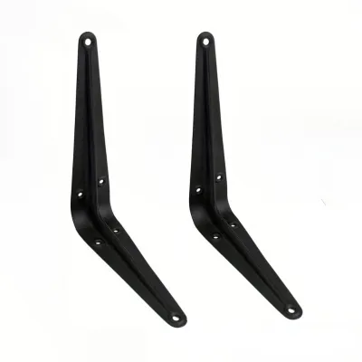 2 Giá Đỡ Chữ L Bằng Thép Đen Chịu Lực Nặng 8 Inch Dành Cho Kệ Nổi - Góc Nối Gắn Tường Trang Trí Kèm Ốc Vít