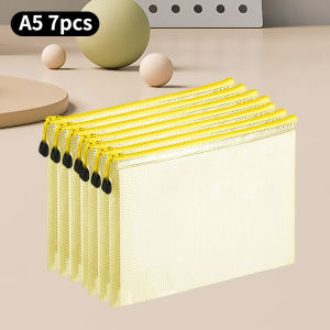 A5 Mesh Zipper Bag Waterproof Storage Bag For Storing Documents Receipts Handicrafts Puzzles And Board Games