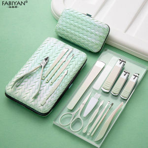 Manicure Set Stainless Steel Nail Cutter Fingernail Clippers Trimmer Eyebrow Scissor Tweezers Ear Spoon Facial Care Beauty Tool Kit