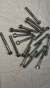Flange Bolt 6x45 baut blok mesin 6x45 kunci 8 putih