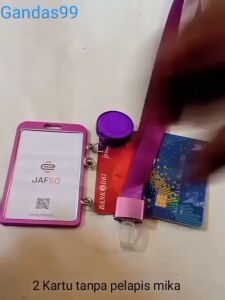 Card Holder Alumunium Tali Ungu