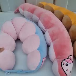 Bantal Leher Travel Bentuk Ulat / Boneka Leher Ulil Kepada Rabbit