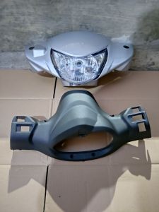 batok depan belakang smash new totok depan belakang suzuki smash new warna silver plus reflektor lampu depan