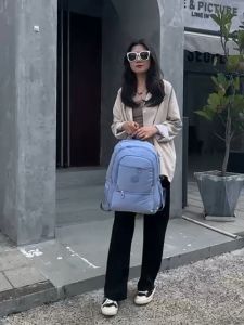 Grosiran Omygoose Tas Ransel Wanita: Tas Nylon Tahan Lama & Tas Sekolah Polos