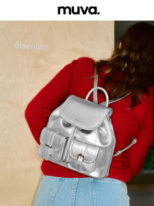 MUVA Genuine Leather Womens Backpack Multi-Pocket Cute Outdoor Fashionable Shoulder Bag Casual Magnetic Buckle Closure