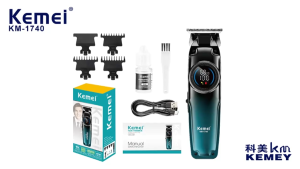 Kemei KM-1740 Professional Hair Trimmer 5W 6800RPM 1200mAh Strong Battery Hair Clipper Set Brand Quality Appliance Manufacturer
