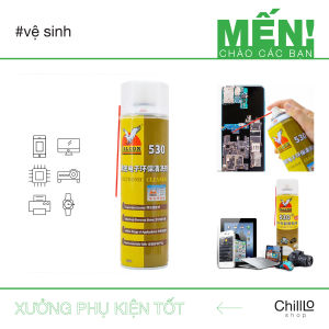 Chai xịt falcon 530 electronic cleaner 550ml  - nước lau vệ sinh màn hình linh kiện điện thoại máy tính máy ảnh camera