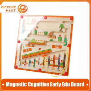 Magnetic Cognitive Early Education Board | Educational Magnetic Mushroom House Number Maze