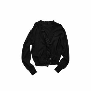 1JINN STUDIO | Acetate Cashmere Blend Embroidered Ruched Knitted Cardigan