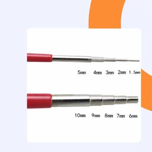 2pcs Stik Pembentuk Kawat Perhiasan / Jewelry Mandrel Stick Stainless Steel Measuring Size Wrapping Wire