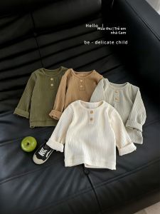 Áo Thun Trơn Cổ Tròn Cho Bé Trai Mùa Xuân Thu