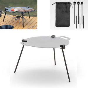 Multifunctional Outdoor BBQ Grill Pot Rackwith Chain Portable Adjustable Triangular Bracket Detachable Camping Supplies ovenware