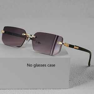 Frameless Small Frame Glasses for Both Men and Women Simple Round Lenses Suitable for Daily Wear and Photography Props