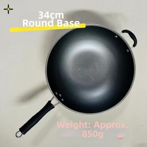 Shiny Non-stick Round Bottom Frying Pan