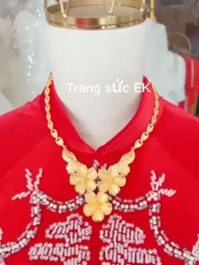Dây chuyền hoa mai chuẩn 24.k cao cấp E.33.5
