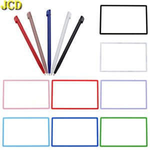 JCD Top Upper LCD Screen Lens Plastic Cover & Touch Stylus Pen For Nintend 2DS Repair Part