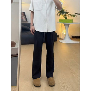 กางเกงลำลองผู้ชายสีขาว ทรงหลวมสบายๆ ทรงเข้ารูป ทรงหลวม ทรงเข้ารูป ทรงเข้ารูป เอวกลาง ทรงตรง กางเกงขายาว