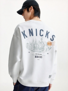 Jack Jones | NBA Collaboration Embroidered and Printed Casual Sweatshirt